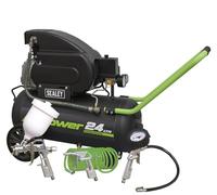 Sealey SAC2420EPK 24L Direct Drive Compressor 2hp with 4pc Air Accessory Kit