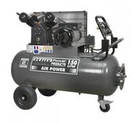 Sealey SAC3153B Air Compressor 150L Belt Drive 3Hp With Front Control Panel