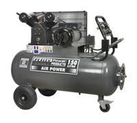 Sealey Sac3153B Compressor 150Ltr Belt Drive 3Hp With Front Control Panel