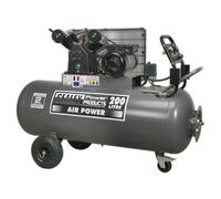 Sealey Sac3203B Compressor 200Ltr Belt Drive 3Hp With Front Control Panel