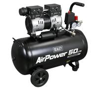 Sealey SAC5000S 50L Low Noise Oil Free Direct Drive Air Compressor 1hp
