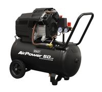 Sealey SAC5002 50L Oil Free V-Twin Direct Drive Air Compressor 3hp