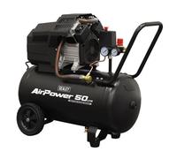 Sealey Sac5002 Air Compressor 50L V-Twin Oil Free Direct Drive 3Hp