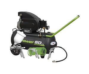 Sealey SAC5020EPK Compressor 50ltr Direct Drive 2hp with 4pc Air Accessory Kit