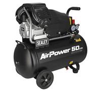 Sealey SAC5030VA 50L V-Twin Direct Drive Air Compressor 3hp
