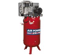 Sealey Air Compressor 270L Vertical Belt Drive 7.5Hp 3Ph 2-Stage With Cast Cylinders Sacv52775B