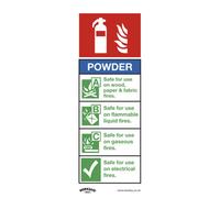 Sealey Safe Conditions Sign Powder Fire Extinguisher Self-Adhesive X10 Ss52V10