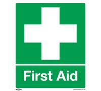Worksafe Safety Sign - First Aid - Rigid Plastic