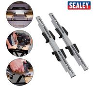 Sealey Benchclaw Mitre Saw Workbench Clamp SBC01, Universal Portable, Fits Workmate, Red