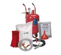 Sealey Shot & Soda Blasting Kit With Lined Leather Welding Gauntlets Sbkita