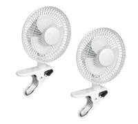 Sealey Scf8W 2-Speed Multi Positionable 8 Inch Clip-On Desk Table Fan Twin Pack