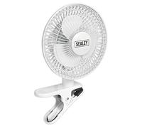 Sealey Scf8W 2-Speed Multi Positionable 8 Inch Clip-On Bed Office Desk Table Fan