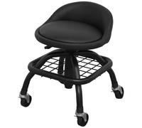 Sealey SCR02B Creeper Stool Pneumatic With Adjustable Height Swivel Seat & Back Rest