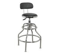 Sealey SCR14 Pneumatic Workshop Stool with Adjustable Height Swivel Seat &