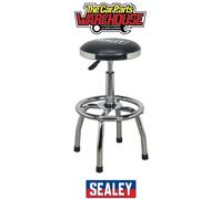 Sealey Workshop Stool Heavy-Duty Pneumatic + Adjustable Height Swivel Seat