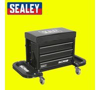 Sealey Black Mechanic's Utility Seat & Toolbox SCR18B