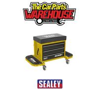 Sealey SCR18Y Mechanics Utility Seat Toolbox Hi-Vis Yellow