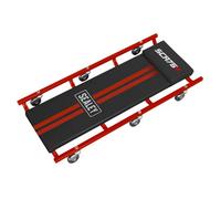 Sealey Scr75 36" Deluxe American-Style Creeper With Steel Frame & 6 Wheels - Red