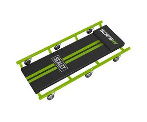 Sealey SCR75HV 36in Deluxe American-Style Creeper With Steel Frame & 6 Wheels - Hi-Vis Green