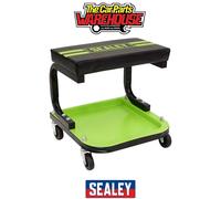 Sealey Mechanic's Utility Seat SCR9HV Deluxe - Hi-Vis Green