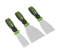 Sealey Scraper Set Polished Stainless Steel With Soft Grip Handles 3 Pcs S0609
