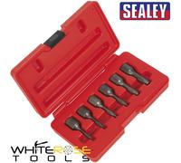 Sealey Screw Extractor Set 6pc 3/8"Sq Drive Remover Broken Bolts Storage Case