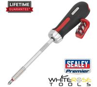 Sealey Screwdriver Bit Set Platinum Series 45 Fine Tooth Ratchet 8pc