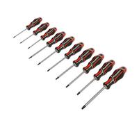 Sealey Screwdriver Set 10Pc Trx-Star Gripmax Tpv Rubber Grip Handles Red Ak4324