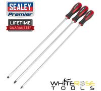 Sealey Screwdriver Set Hammer Thru Slotted Pozi Premier 3 Piece 450mm AK4935