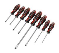 Sealey Screwdriver Set With Hanging Holes 8 Pieces Kit Gripmax Red Ak4322