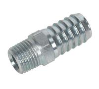 Sealey Screwed Tailpiece Male 1/4"bspt - 1/2" Hose Pack Of 5 Ac40
