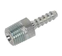 Sealey Screwed Tailpiece Male 1/4"bspt - 3/16" Hose Pack Of 5 Ac38