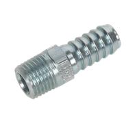 Sealey Screwed Tailpiece Male 1/4"BSPT - 3/8" Hose Pack of 5 - AC09
