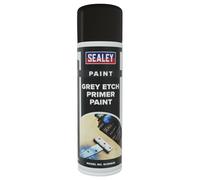 Sealey Etch Primer Aerosol Spray Paint Pack of 6 Grey 500ml
