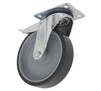 Sealey SCW2100SPLEM 100mm Castor Wheel with Swivel Plate & Total Lock