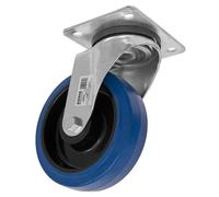 Sealey SCW3160SPEM Heavy-Duty Blue Elastic Rubber Swivel Castor Wh...