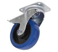 Sealey Castor Wheel 160mm Plate Swivel With Total Lock 300Kg Load Scw3160Spl