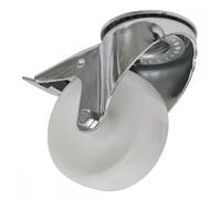 Sealey Bolt Hole Swivel Total Lock Castor White 100mm