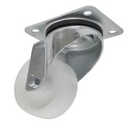 Sealey Swivel Plate Castor White Polyamide 80mm