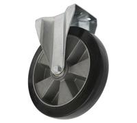 Sealey SCW5152FPEM Heavy-Duty Rubber Castor Wheel Fixed Plate Ø152Mm - Trade