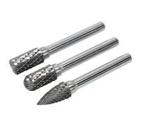 Sealey SDB03 Tungsten Carbide Rotary Burr Arc Pointed Nose 10Mm