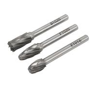 Sealey SDBCK3 Tungsten Carbide Rotary Burr Set 3pc - Ripper/Coarse