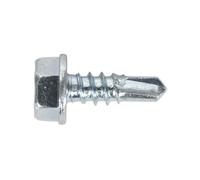 Sealey SDHX4213 Zinc Plated Self-Drilling Hex Head Screw 4.2 x 13mm - Pack of