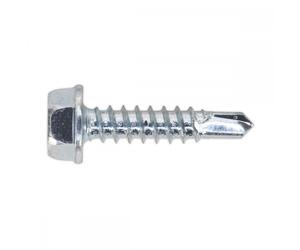 Sealey SDHX4219 Self-Drilling Screw 4.2 X 19Mm Hex Head Zinc Pack Of 100