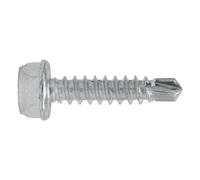 Sealey SDHX4219 Zinc Plated Self-Drilling Hex Head Screw 4.2 x 19mm - Pack of