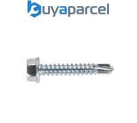 Sealey SDHX4225 Zinc Plated Self-Drilling Hex Head Screw 4.2 x 25mm - Pack of 10