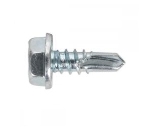 Sealey SDHX4813 Self-Drilling Screw 4.8 X 13Mm Hex Head Zinc Pack Of 100