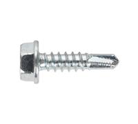 Sealey SDHX4819 Zinc Plated Self-Drilling Hex Head Screw 4.8 x 19mm - Pack of