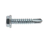 Sealey SDHX4825 Zinc Plated Self-Drilling Hex Head Screw 4.8 x 25mm - Pack of