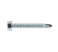 Sealey SDHX6350 Zinc Plated Self-Drilling Hex Head Screw 6.3 x 50mm - Pack of